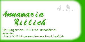 annamaria millich business card